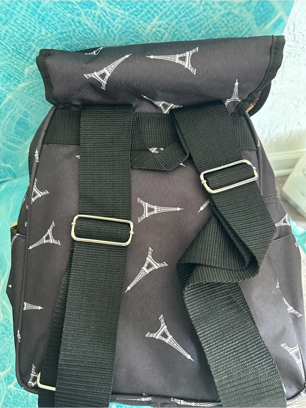 Betty Boop Black Eiffel Tower France 12x15 Backpack NWT